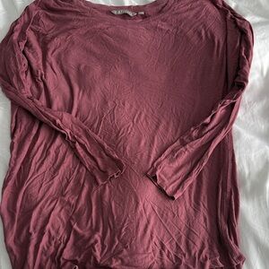 Athleta Lightweight Long Sleeve Scoop Top in Dusty Rose
